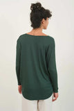 HYFVE Draped Drop Shoulder Long Sleeve Top - Trendsi - Flyclothing LLC