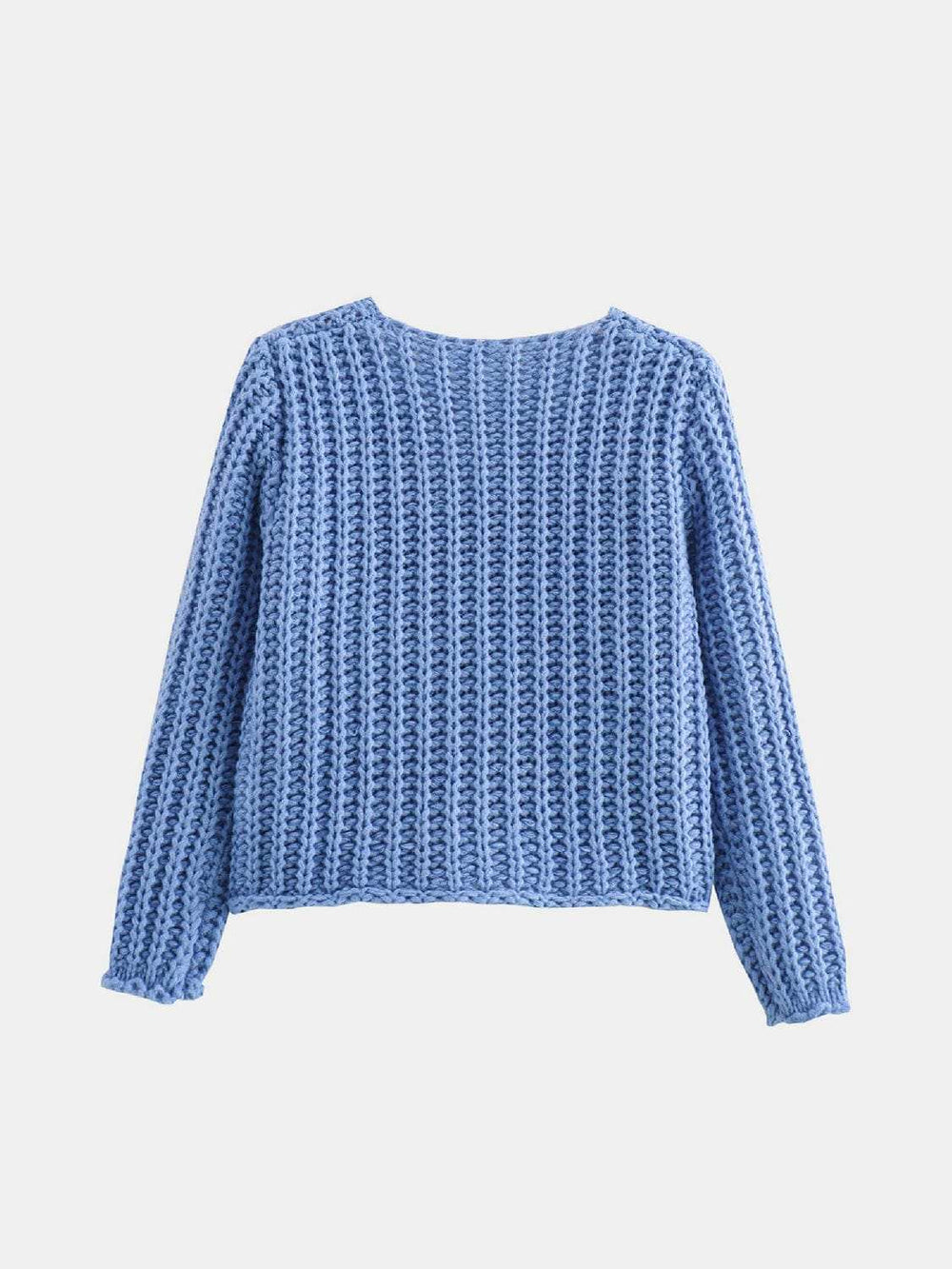 Button Down Long Sleeve Cardigan - Trendsi - Flyclothing LLC