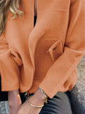 Full Size Textured Knit Zip Up Outerwear Plus Size - Trendsi - Flyclothing LLC