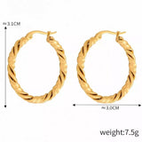 18K Gold-Plated Hoop Earrings - Trendsi - Flyclothing LLC