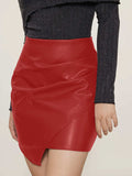 Ruched Mini Skirt with Zipper - Trendsi - Flyclothing LLC