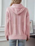 Drawstring Long Sleeve Hooded Sweater - Trendsi - Flyclothing LLC