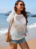 Openwork Dropped Shoulder Cover Up - Trendsi - Flyclothing LLC