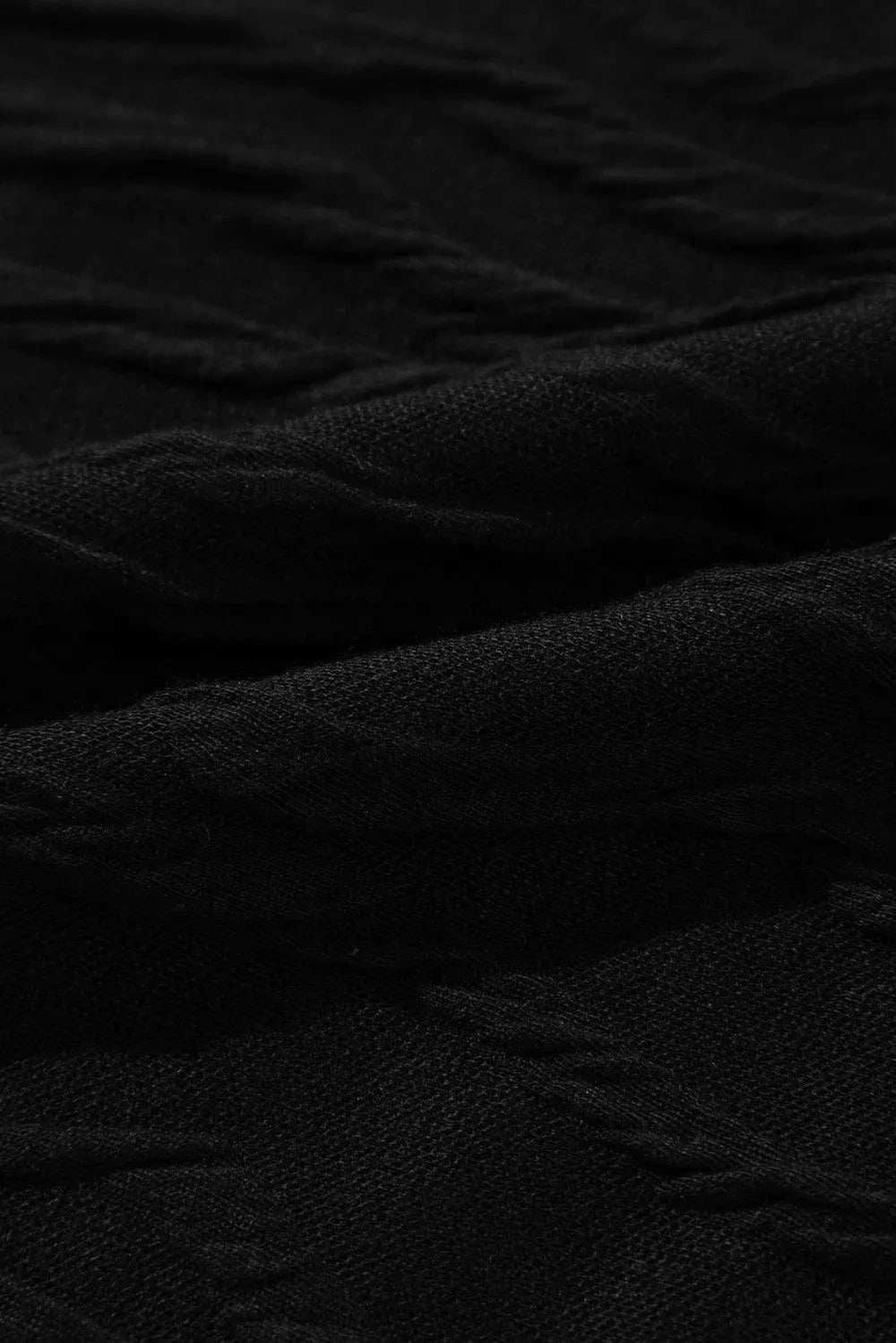 Textured Round Neck Long Sleeve Blouse - Trendsi - Flyclothing LLC