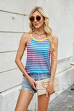 Contrast Striped Round Neck Cami - Trendsi - Flyclothing LLC