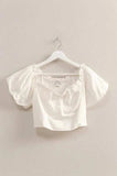 HYFVE Puff Sleeve Sweetheart Neck Top - Trendsi - Flyclothing LLC