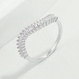 925 Sterling Silver Inlaid Zircon Ring - Trendsi - Flyclothing LLC