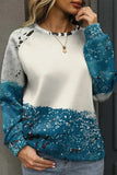 Printed Round Neck Long Sleeve Sweatshirt - Trendsi - Flyclothing LLC