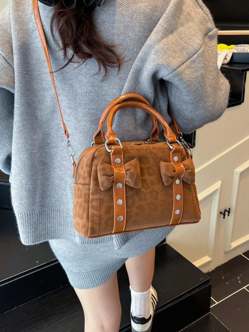 Bow Decor Crossbody Bag - Trendsi - Flyclothing LLC