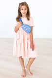 Peach S/S Pocket Twirl Dress - Mila & Rose ® - Flyclothing LLC