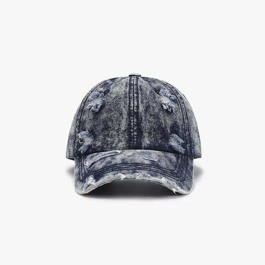 Distressed Cotton Baseball Cap - Trendsi - Flyclothing LLC