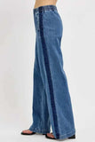 RISEN Full Size Elastic Waist Wide Leg Jeans Plus Size - Trendsi - Flyclothing LLC