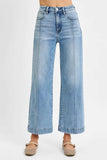 RISEN Full Size High Rise Crop Wide Leg Jeans Plus Size - Trendsi - Flyclothing LLC