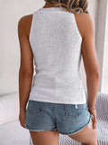 Cable-Knit Round Neck Vest - Trendsi - Flyclothing LLC