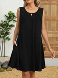 Round Neck Sleeveless Dress - Trendsi - Flyclothing LLC