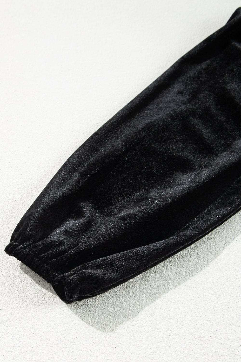 Surplice Long Sleeve Velvet Dress - Trendsi - Flyclothing LLC