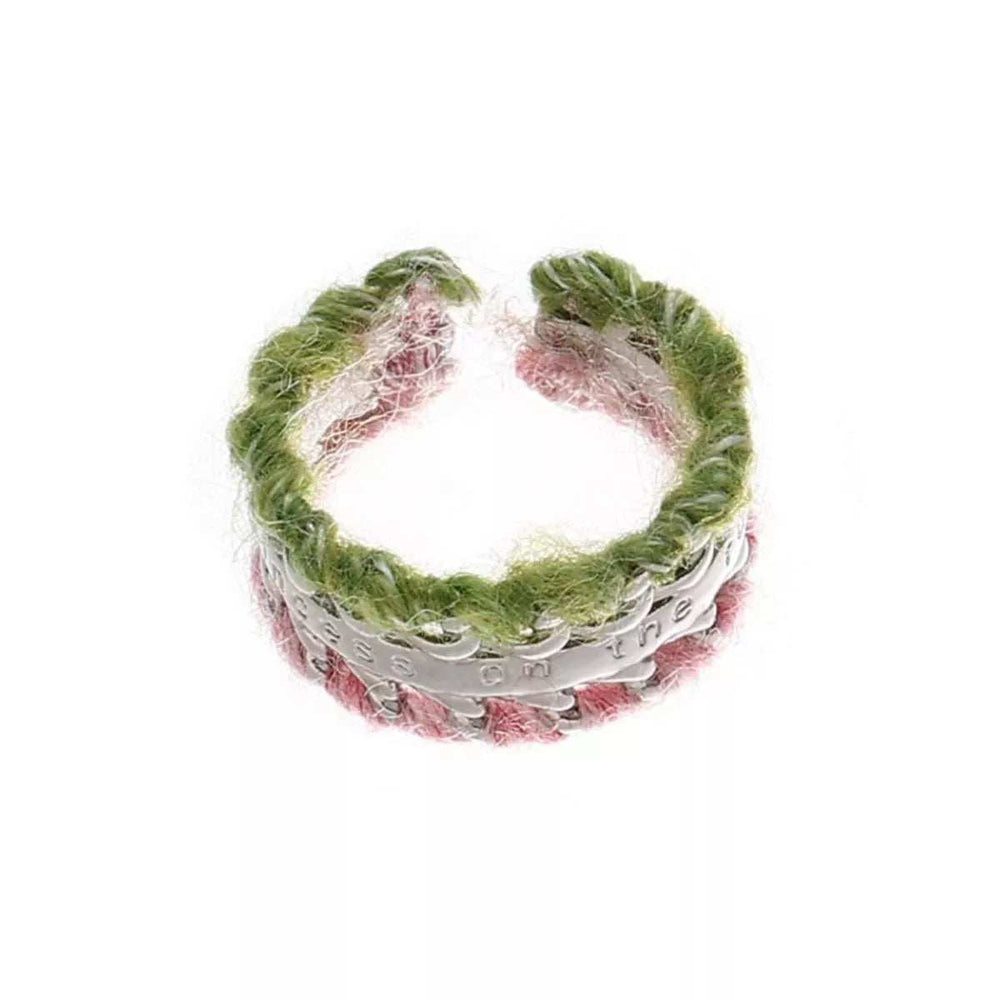 Brass Yarn-Wrapped Open Ring - Trendsi - Flyclothing LLC