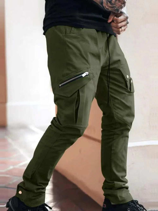 Men's Plus Size Pants with Cargo Pockets - Trendsi - Flyclothing LLC