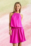 ADORA Halter Neck Smocking Waist Dress - Trendsi - Flyclothing LLC