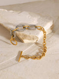 18K Gold-Plated Stainless Steel Chain Bracelet - Trendsi - Flyclothing LLC