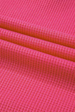 Waffle-Knit V-Neck Long Sleeve Blouse - Trendsi - Flyclothing LLC
