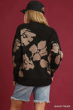 Umgee Floral Long Sleeve Sweater - Trendsi - Flyclothing LLC