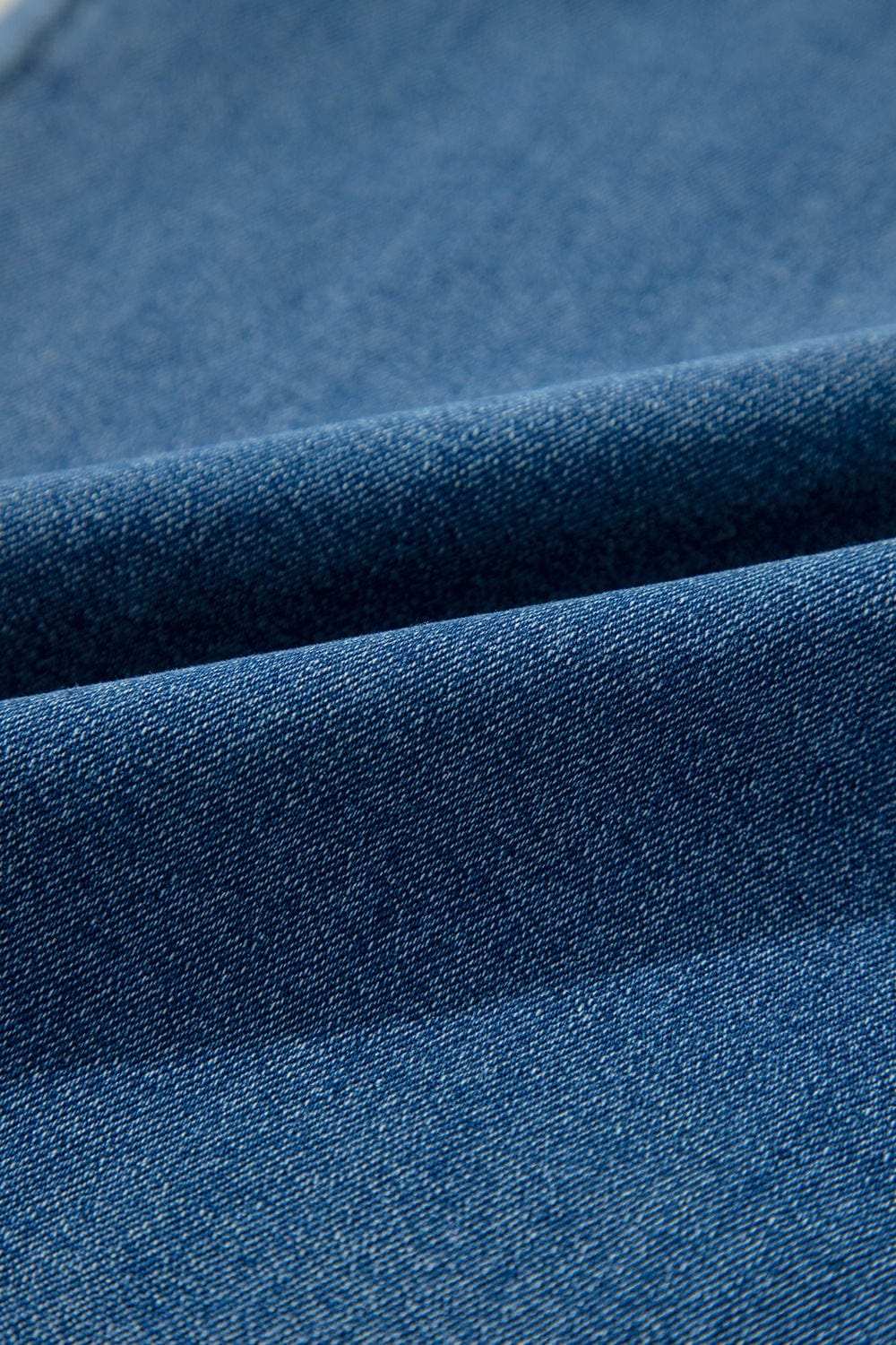 Adjustable Tie Straps Wide Leg Denim Overalls - Trendsi - Flyclothing LLC