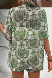 Printed Open Front Top and Shorts Set - Trendsi - Flyclothing LLC