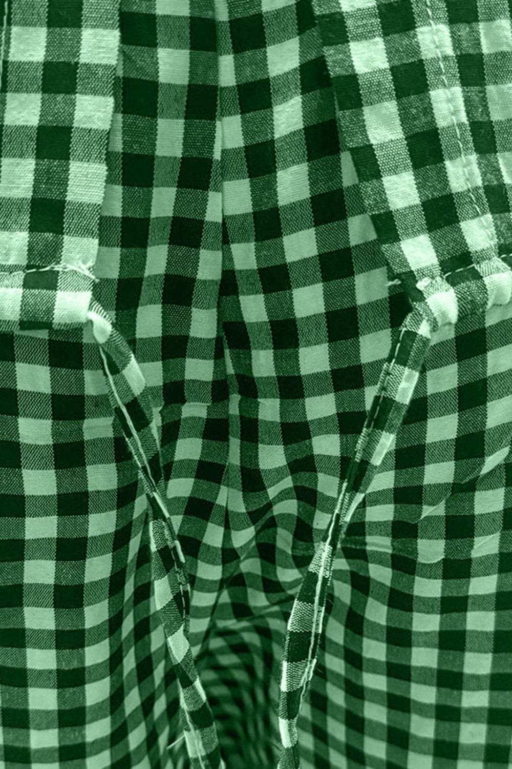 Full Size Plaid Round Neck Half Sleeve Top and Pants Set - Trendsi - Flyclothing LLC