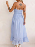 Devine Frill Ruffled Hem Midi Cami Dress - Trendsi - Flyclothing LLC