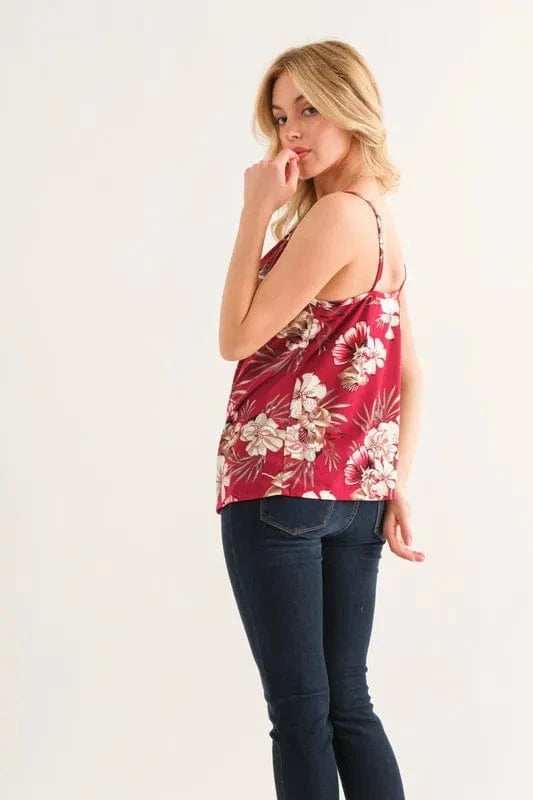 And The Why Floral Printed Casual Tank Top - Trendsi - Flyclothing LLC