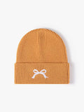 Embroidered Bow Knit Hat - Trendsi - Flyclothing LLC
