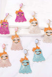 Smiling Ghost Shape Synthetic Pearl Earrings - Trendsi - Flyclothing LLC
