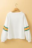 Number 76 Round Neck Long Sleeve Top - Trendsi - Flyclothing LLC