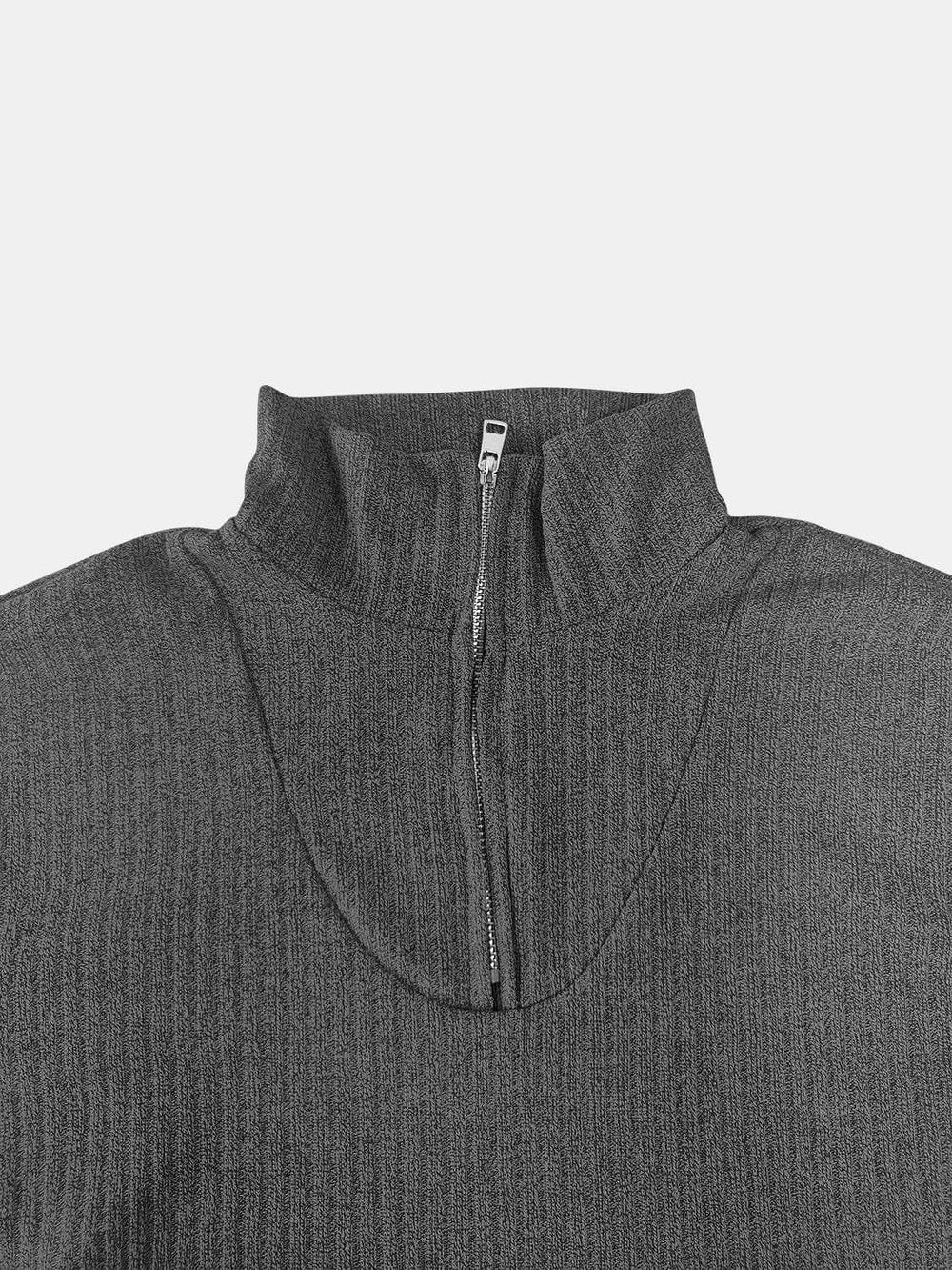 Full Size Quarter Zip Long Sleeve Top - Trendsi - Flyclothing LLC