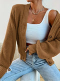 Chunky Knit Button-Down Cardigan - Trendsi - Flyclothing LLC