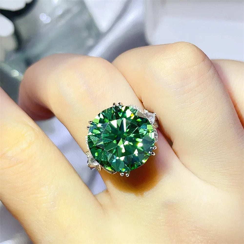 10 Carat Moissanite 925 Sterling Silver Ring - Trendsi - Flyclothing LLC