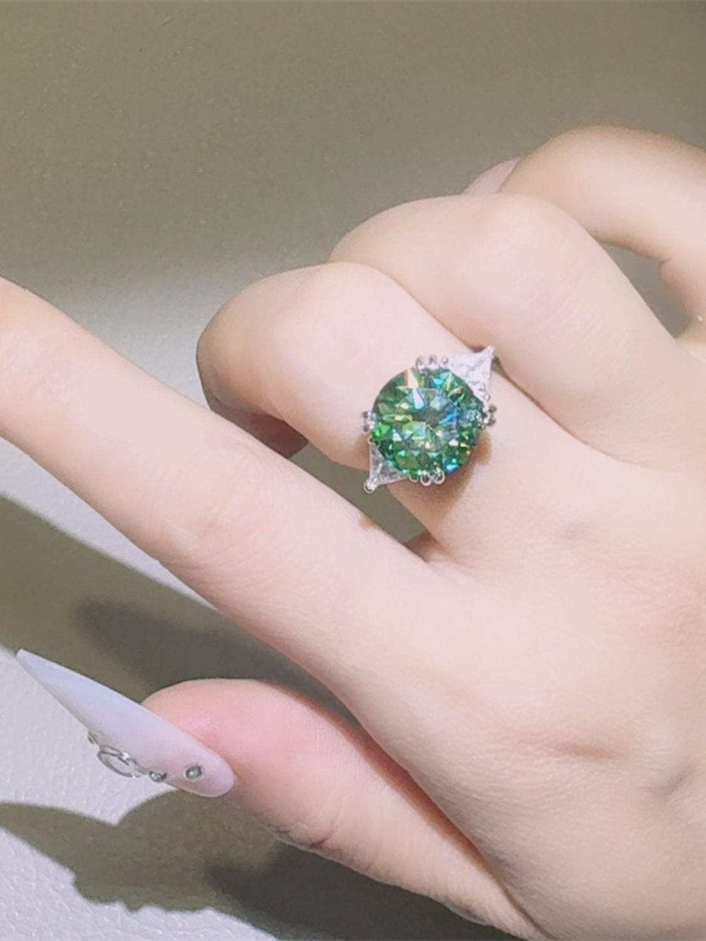 5 Carat Moissanite 925 Sterling Silver Ring - Trendsi - Flyclothing LLC