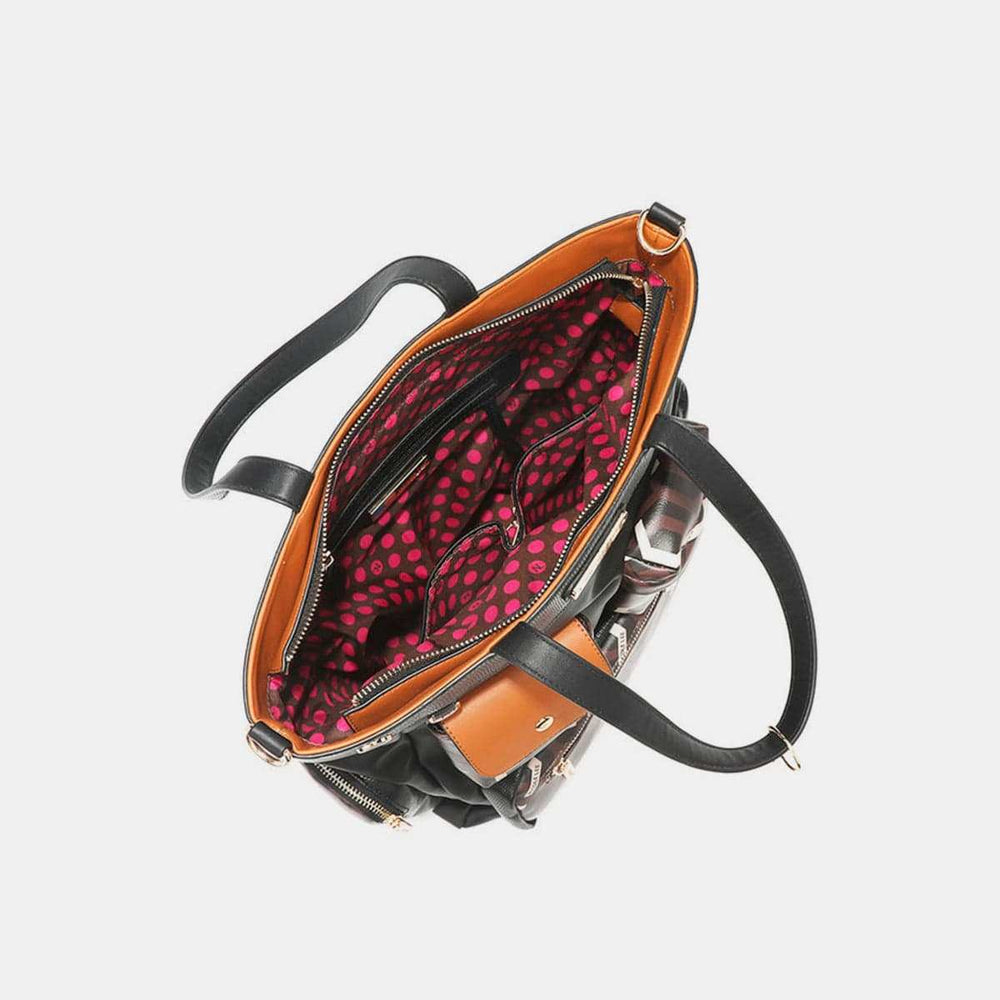 Nicole Lee USA Geometric Pattern Tote Bag - Trendsi - Flyclothing LLC