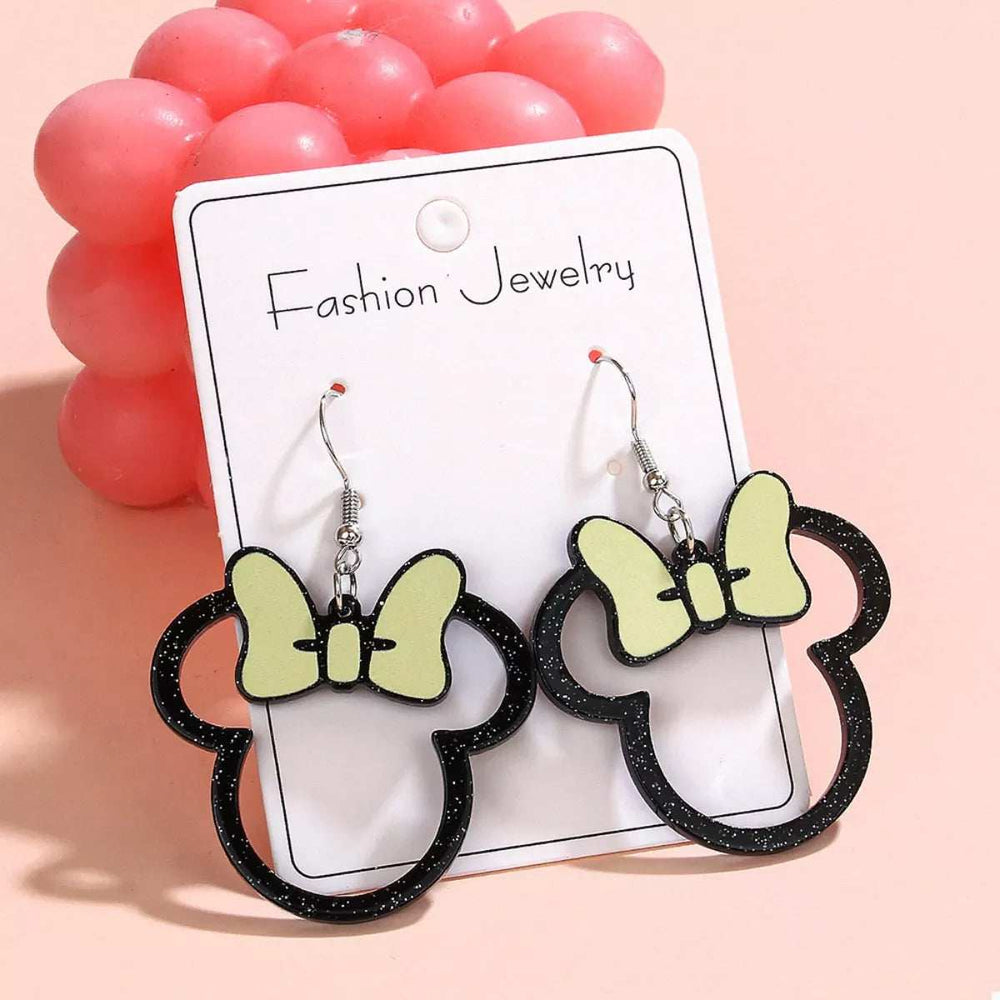 Mickey Mouse Bow Drop Earrings - Trendsi - Flyclothing LLC
