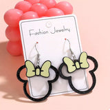 Mickey Mouse Bow Drop Earrings - Trendsi - Flyclothing LLC