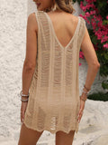 V-Neck Sleeveless Cover-Up - Trendsi - Flyclothing LLC