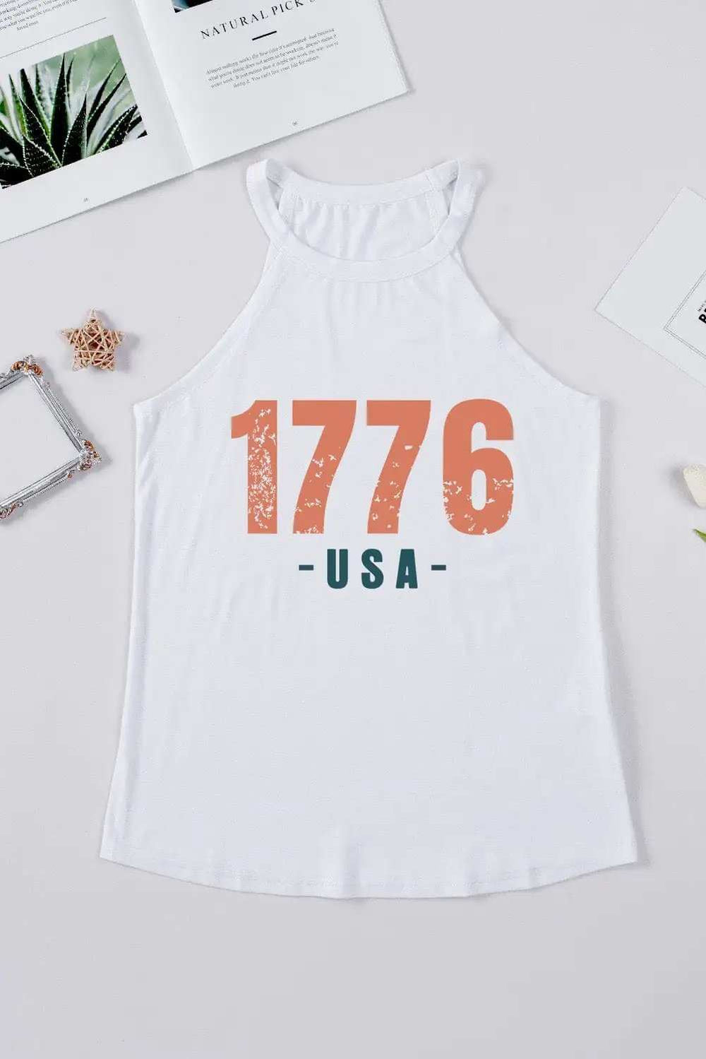 1776 USA Round Neck Tank - Trendsi - Flyclothing LLC