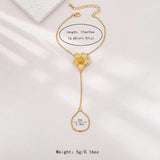 18K Gold-Plated Chain Flower Bracelet - Trendsi - Flyclothing LLC