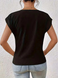 V-Neck Twist Front Top - Trendsi - Flyclothing LLC