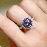 3 Carat Moissanite Zircon 925 Sterling Silver Ring - Trendsi - Flyclothing LLC