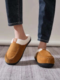 Contrast Round Toe Flat Slippers - Trendsi - Flyclothing LLC