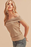 Aemi + Co Off-Shoulder Short Sleeve Top - Trendsi - Flyclothing LLC