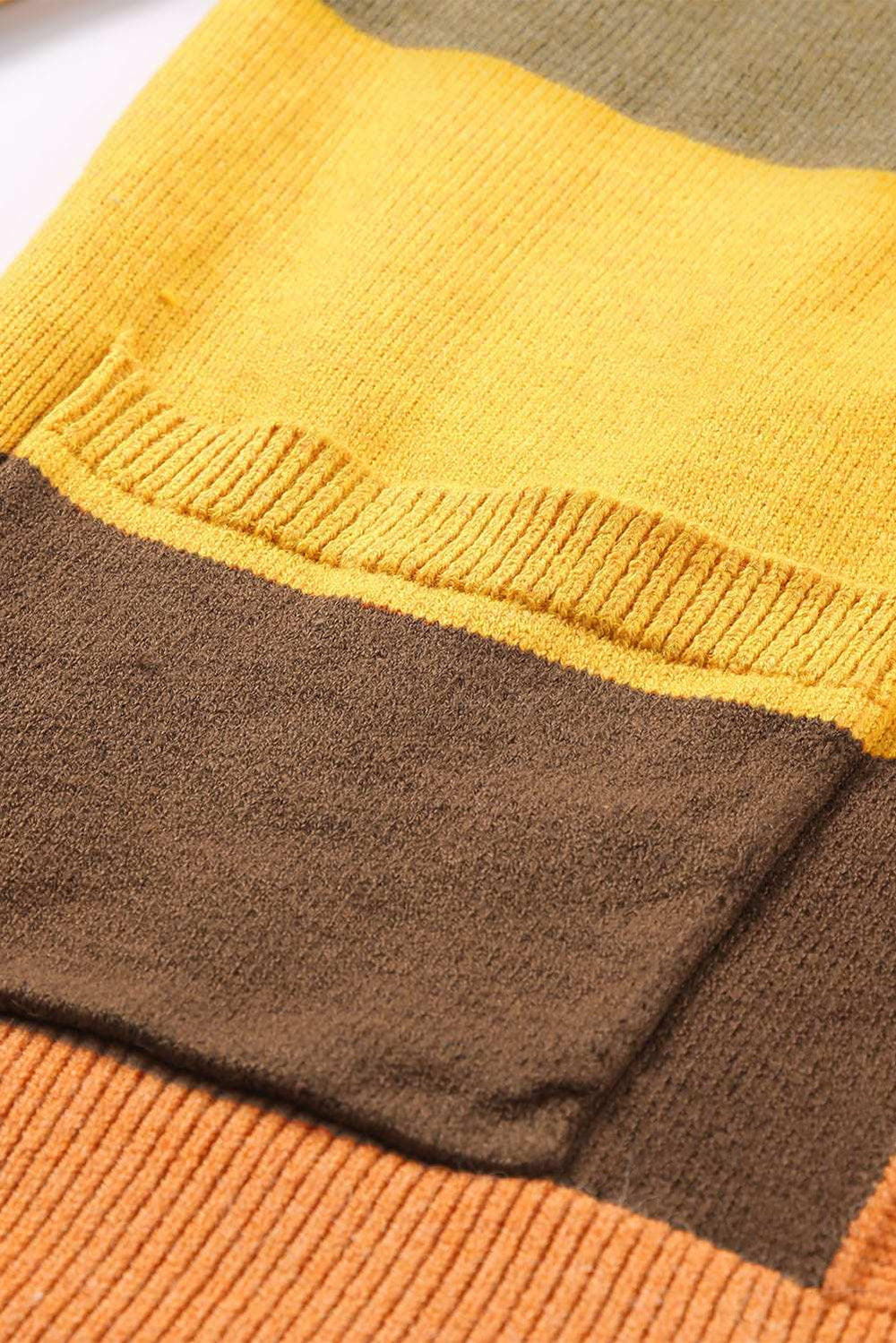 Open Front Color Block Cardigan - Trendsi - Flyclothing LLC