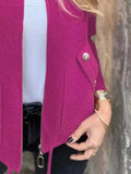 Full Size Textured Knit Zip Up Outerwear Plus Size - Trendsi - Flyclothing LLC